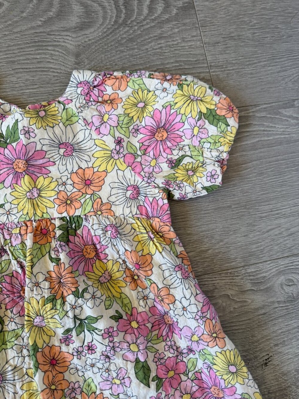 Zara Girls Floral Puff Sleeve Dress Size 4-5 Years 110cm - Picture 4 of 9